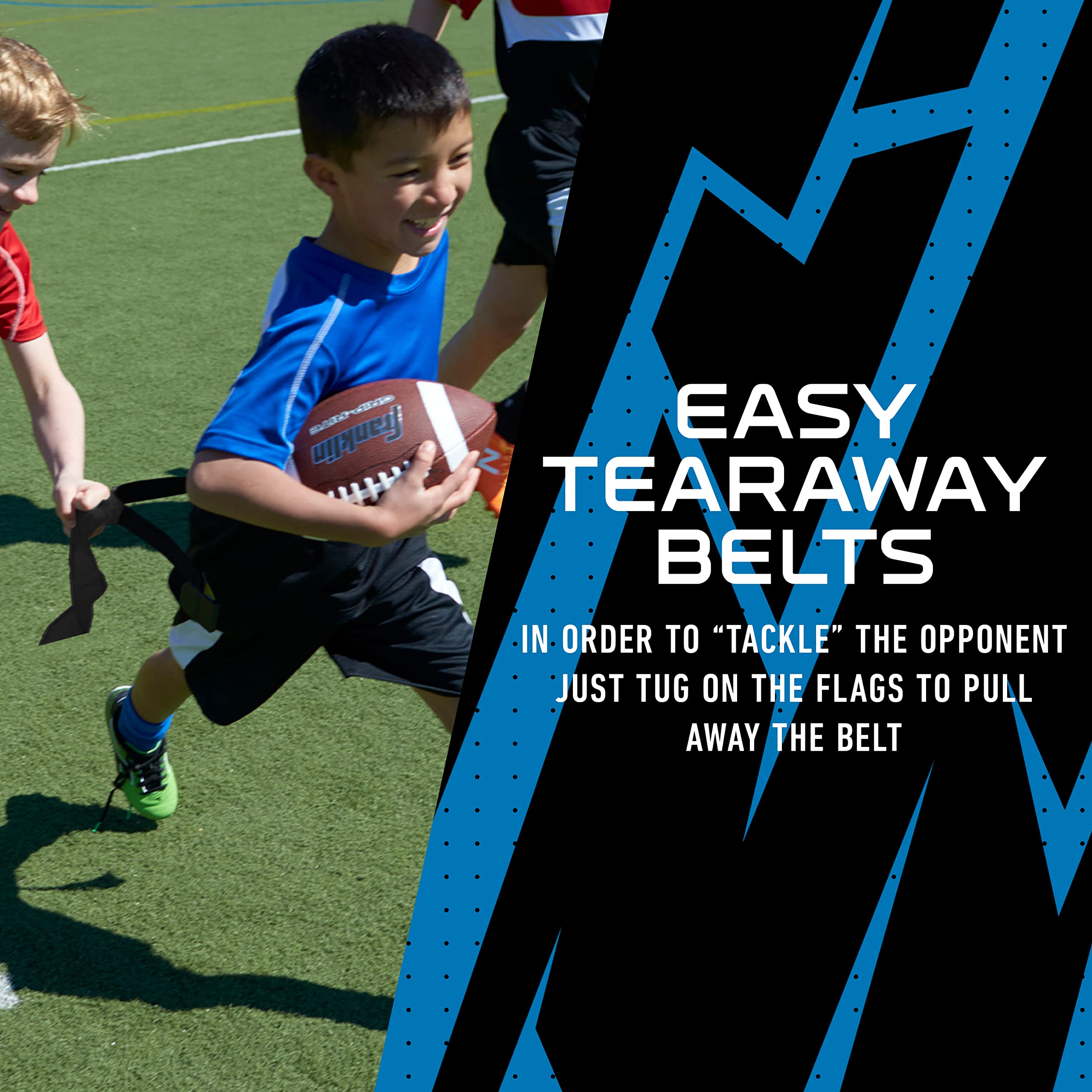 Franklin Sports Nfl Detroit Lions Flag Football Sets - Nfl Team Flag Football Belts And Flags - Flag Football Equipment For Kids