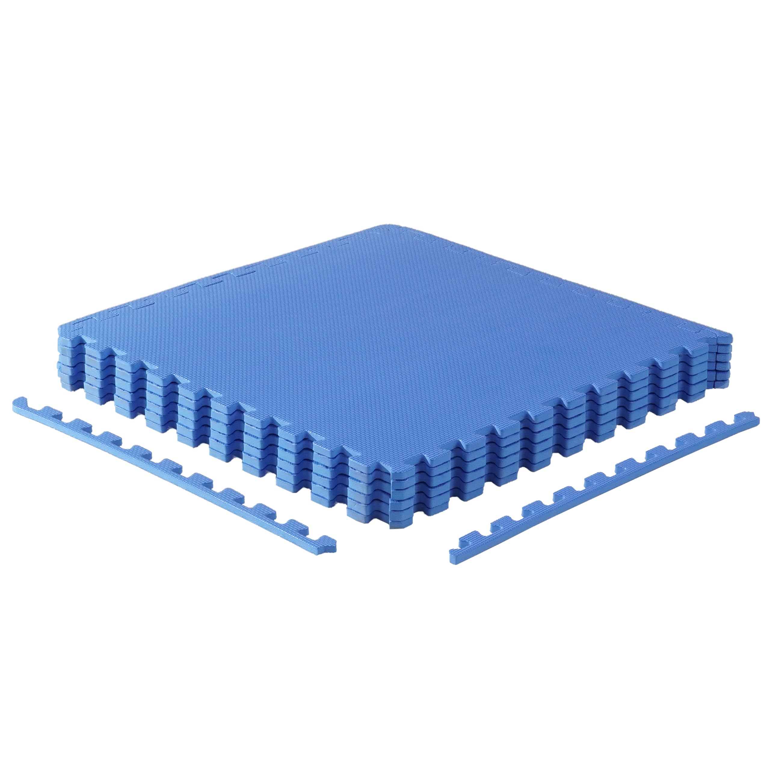 Cap Barbell 1/2-Inch Interlocking Eva Foam Exercise Puzzle Mats - 1 Pack | 24'' X 24'' X 1/2'' | T Pattern - Blue