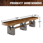 Barrington Billiards 12' Urban Clyborne Shuffleboard Table With Scratch-Resistant Playfield And 8 Puck Set