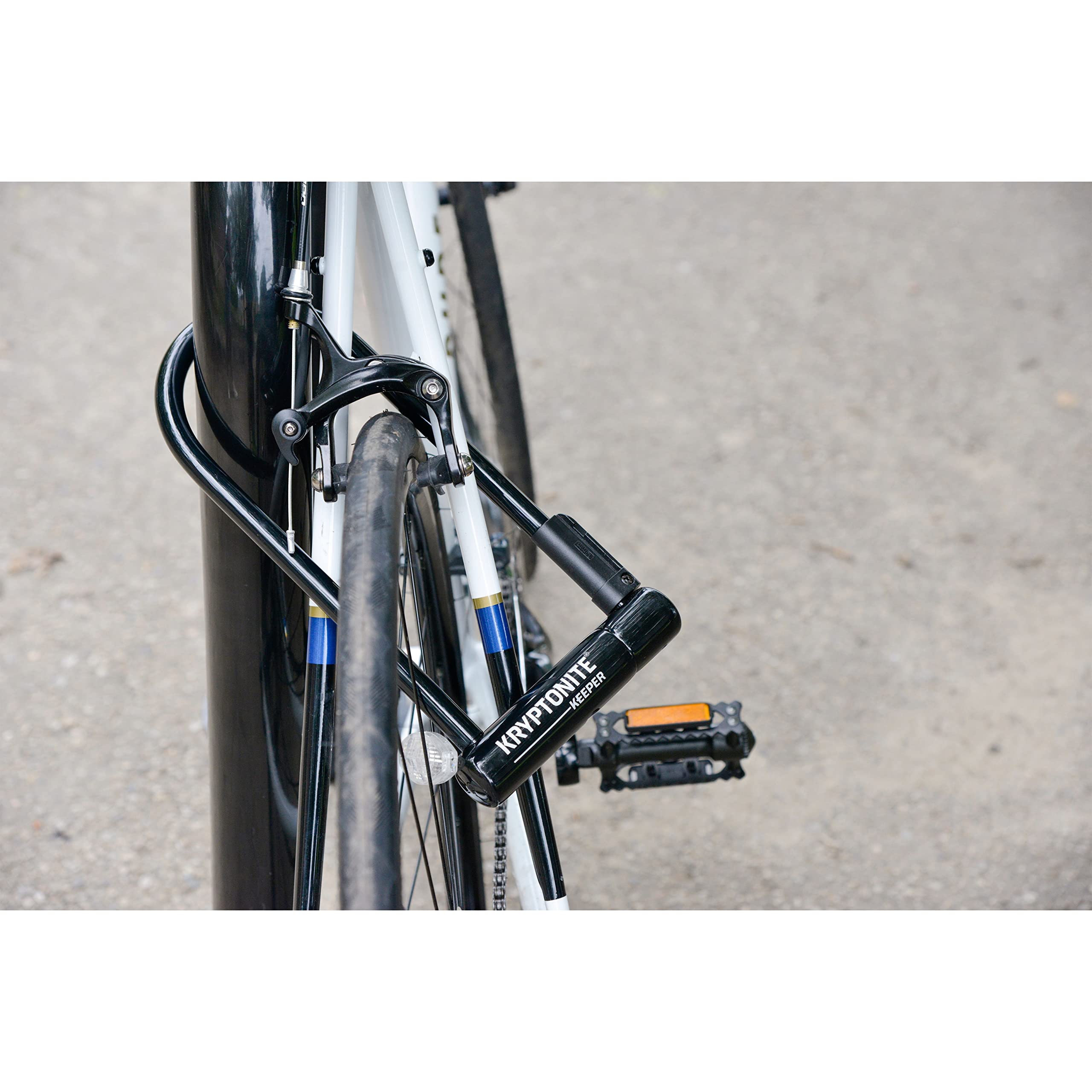 Kryptonite Keeper Bike U-Lock, Anti-Theft Security Bicycle U Lock, 12Mm Steel Shackle With Mounting Bracket And Keys, High Secur