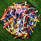 Thiodoon Golf Tees 250 Pcs Professional Natural Wood Golf Tees, 8 Bright Colors Mixed Size 3-1/4 Inch, 2-3/4 Inch And 2-1/8 Inch