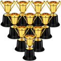Gold Trophy Award Cups - Pack Of 12 Bulk 5 Inch Plastic Gold Mini Trophies For Party Favors, Props, Rewards, Trophy Cup Competit
