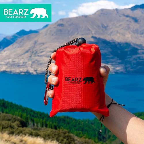 Bearz Outdoor Pocket Blanket - Beach Blanket Waterproof Sandproof, Picnic Blankets Waterproof Foldable, Lightweight & Compact Fo