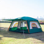 Ktt Extra Large Tent 8-10 Person(B),Family Cabin Tents,2 Rooms,3 Doors And 3 Windows With Mesh,Straight Wall,Waterproof,Double L