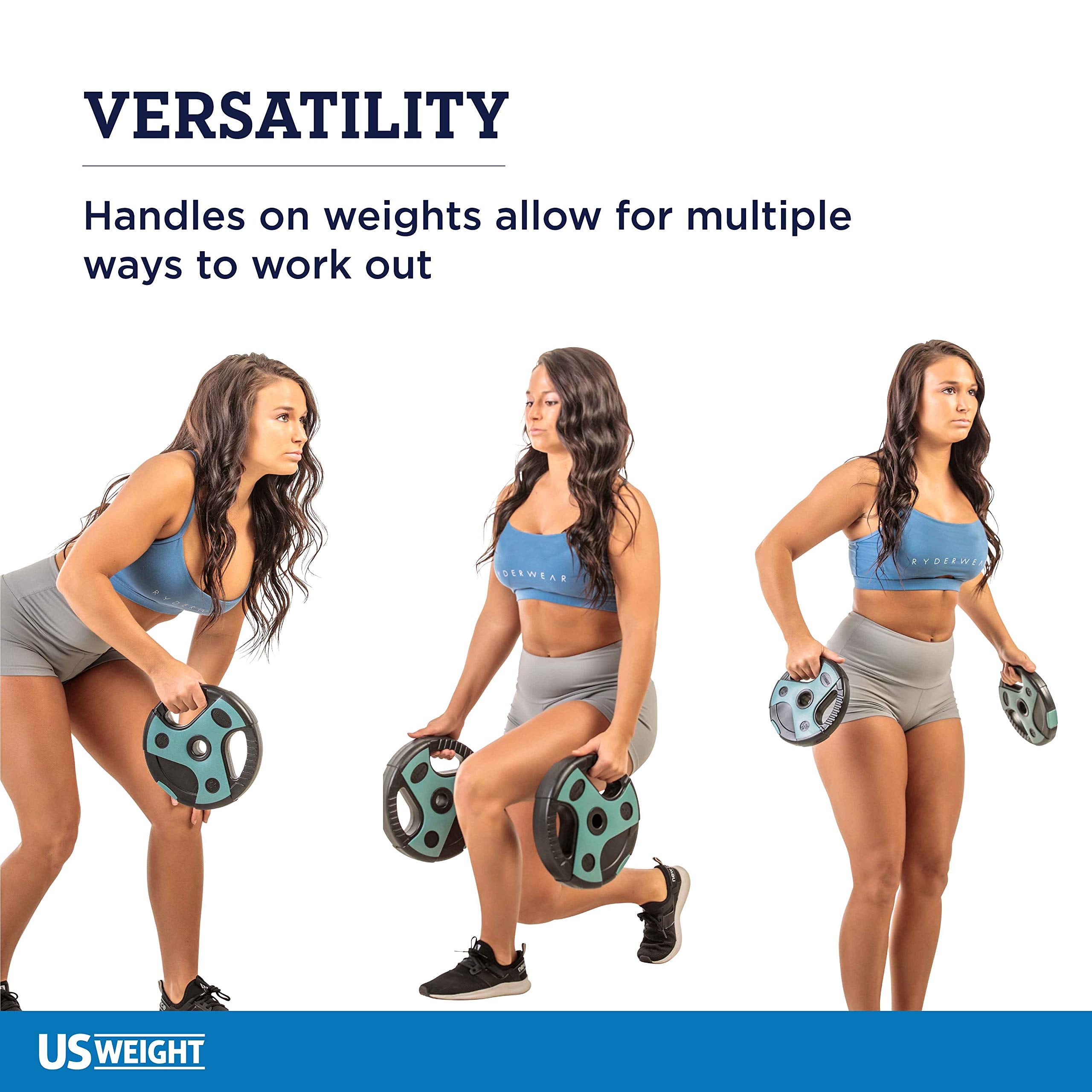 Us Weight 54 Lb Perfect Barbell Weight Set For Home Gym With 55 Padded Bar, Adjustable Weights For Exercise, Lifting And To Buil