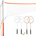 Franklin Sports Badminton Set - Backyard Badminton Net Set - Rackets And Birdies Included - Backyard Or Beach Badminton Set - St