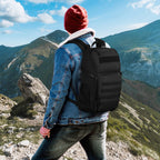 Huntvp Tactical Backpack Military Molle Backpack Hunting Rucksack Gear Assault Pack 25L Wr(Black)