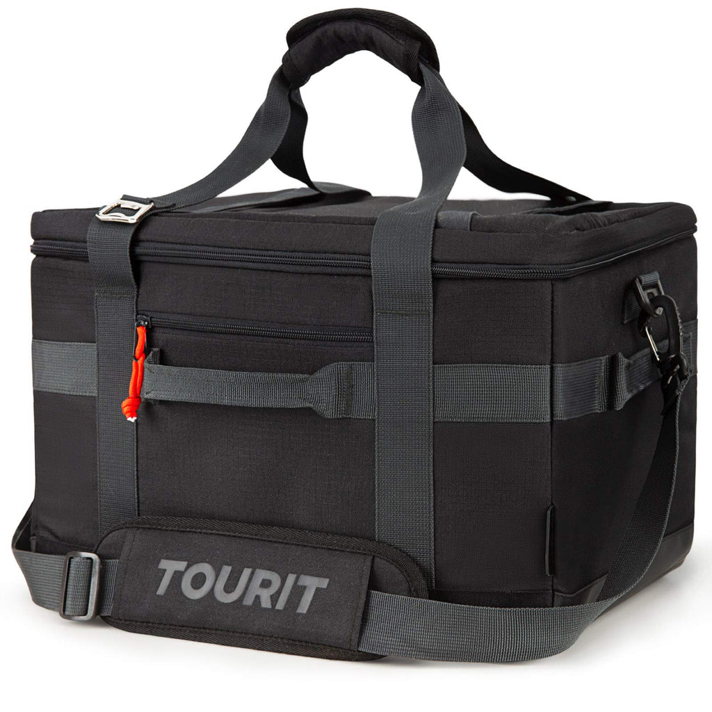 Tourit Cooler Bag 48-Can Insulated Soft Cooler Large Collapsible Cooler Bag 32L Lunch Coolers For Picnic, Beach, Work, Trip, Bla