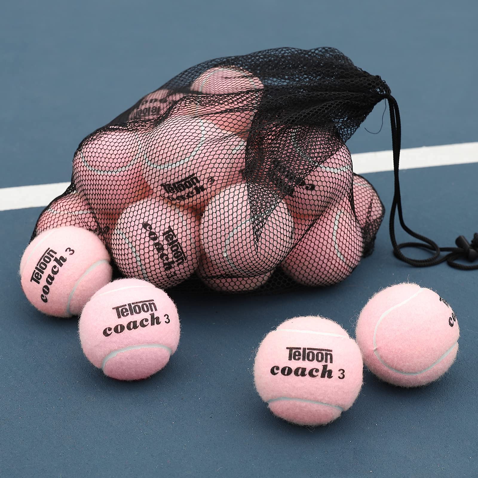 Teloon Tennis Balls (Pink-18Pcs)