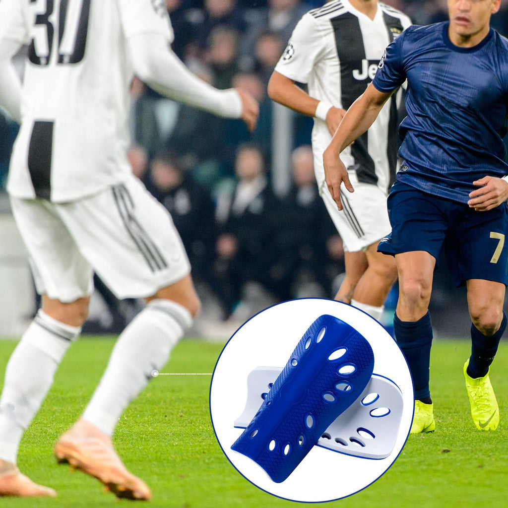 Ancirs 2 Pairs Soccer Shin Guards For Younth, Breathable Shin Guard Sleeves For Football Games, Eva Cushion Calf Protective Gear