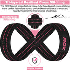 Rdx Weight Lifting Straps Figure 8, Anti Slip Strap With Cuffs Wrist Support For Gym Workout Deadlift Powerlifting Bodybuilding