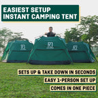 Reactive Outdoor Tent - 3 Second Tent - 3 Sec Instant Pop Up - Easy And Quick Setup Camping - 1 Person Setup Waterproof Double L