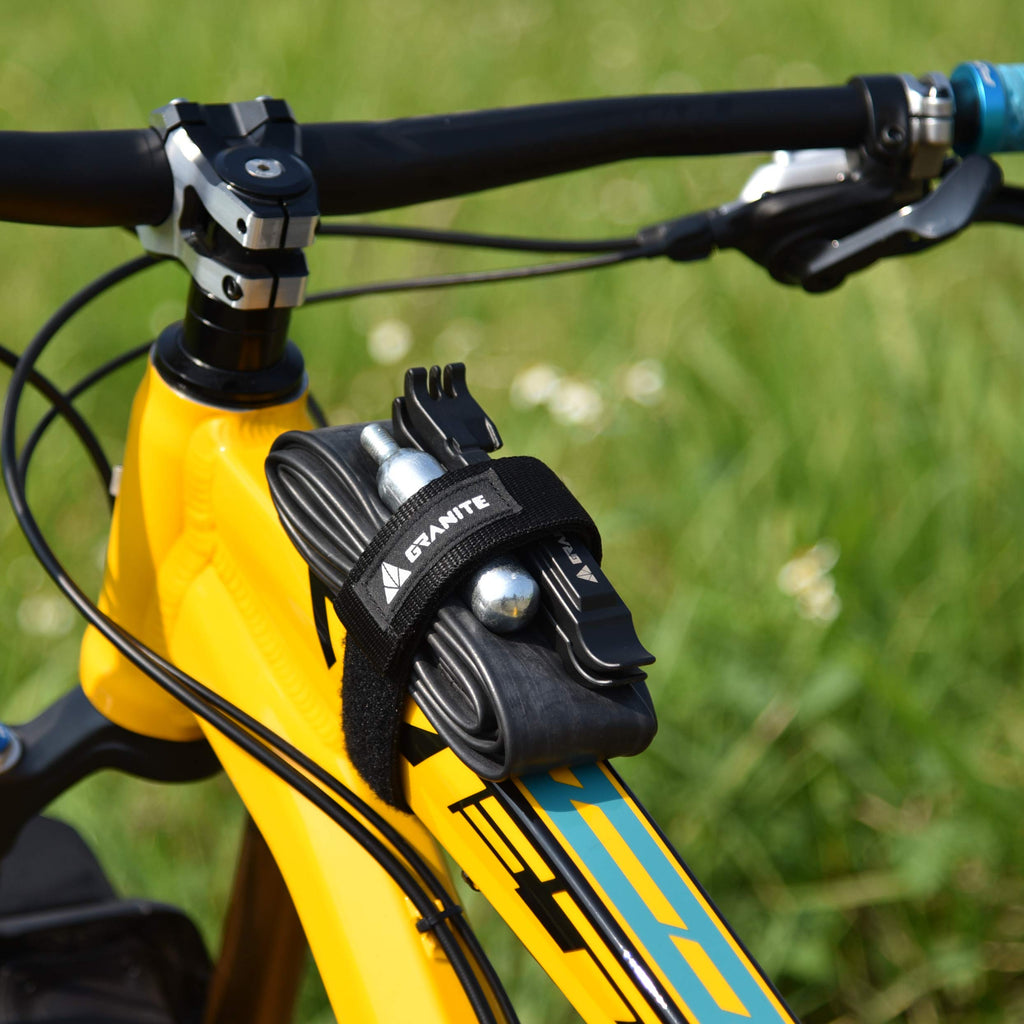 Granite Rockband Mtb Frame Carrier Strap For Inner Tubes And Bike Tool Kit , Bike Storage Solution For Attaching Extra Gear On Y