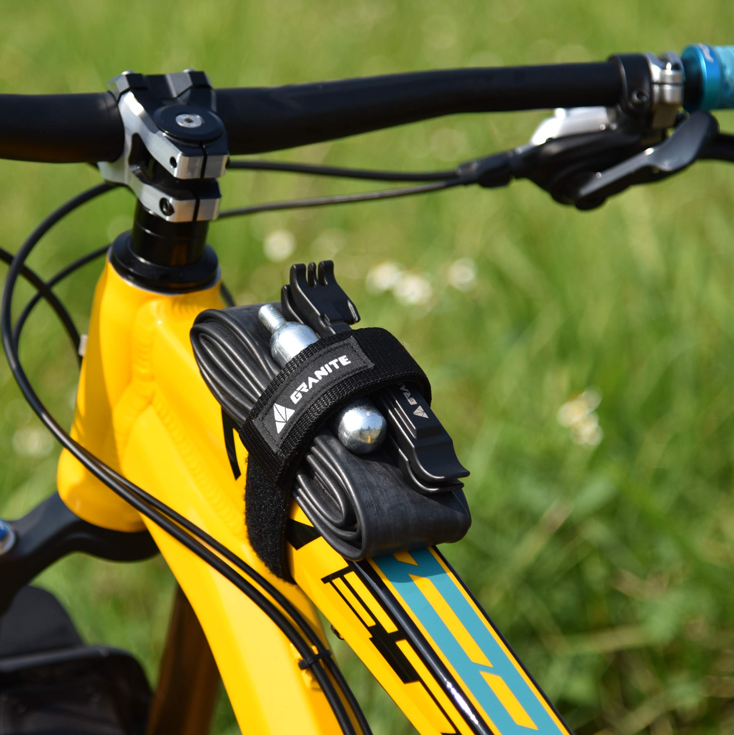 Granite Rockband Mtb Frame Carrier Strap For Inner Tubes And Bike Tool Kit , Bike Storage Solution For Attaching Extra Gear On Y