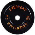 Fitvids Color Coded Olympic Bumper Plate Weight Plate W Steel Hub, Single, Black