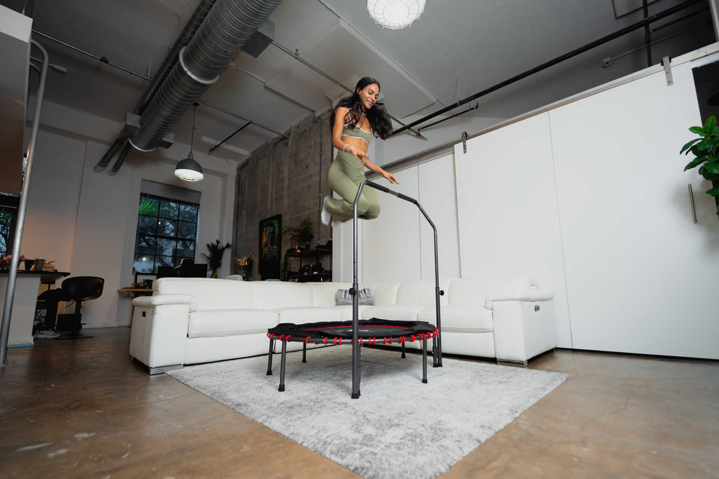 K Kensone 48 Low-Impact Rebounder Trampoline For Adults With Bungee, 550Lbs Quiet Mini Exercise Trampoline With Adjustable U-Sha
