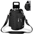 icolor Black Magnetic Gym Bag Water Bottle Carrier Holder with Phone Pockets & Strap,Nylon Gym Magnetic Bag 5 Built-in Magnets G