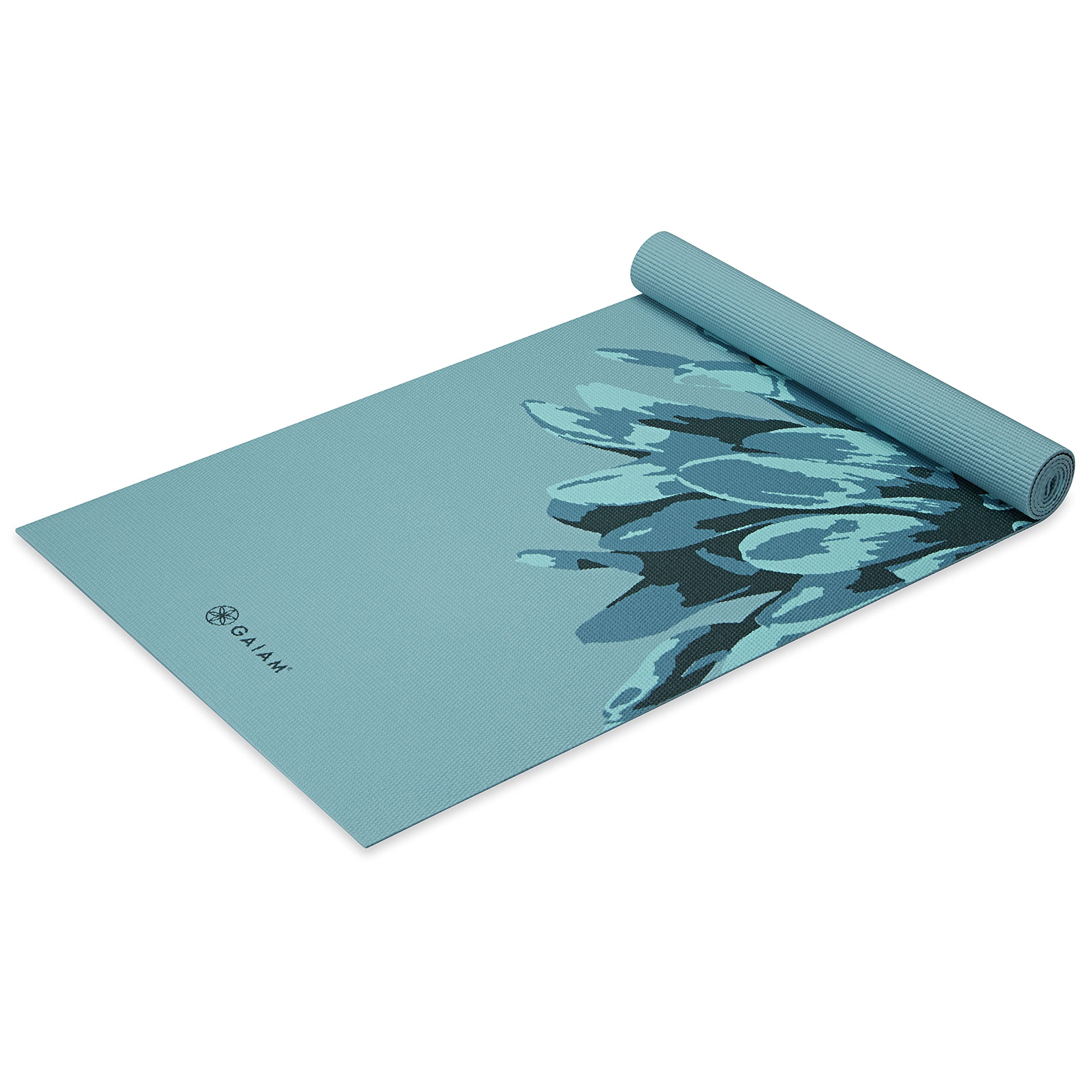 Gaiam Yoga Mat Classic Print Non Slip Exercise & Fitness Mat For All Types Of Yoga, Pilates & Floor Workouts, Vibrant Flourish, 