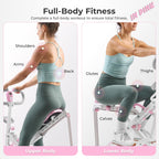 Sunny Health & Fitness Pink Row-N-Ride Plus, Squat Assist Trainer for Glutes and Full Body Workout, 330 LB Capacity, Adjustable