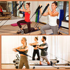 Tobwolf 2Pcs Pilates Double Loop Straps For Reformer, Feet Fitness Equipment Straps, Double Padded D-Ring Loops, Yoga Double Loo