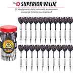 Fat Cat Darts In A Jar: Soft Tip Darts With Storage/Travel Container, 17 Grams (Pack Of 21)