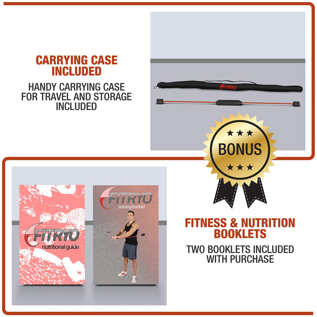 Fitryo Flex Body Bar For Physical Therapy & Rotator Cuff Relief - Shoulder Rehabilitation Tube For Baseball & Exercise Stick - M
