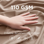 Empyrean Extra Deep Pocket Queen Fitted Sheet Only - Taupe Fitted Sheet Queen Size, Soft Fitted Bed Sheets For 18 To 24 Inch Mat
