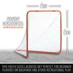 Franklin Sports Backyard Lacrosse Goal - Kids Lacrosse Net/ Equipment - Perfect For Youth Training - 48'' X 48''