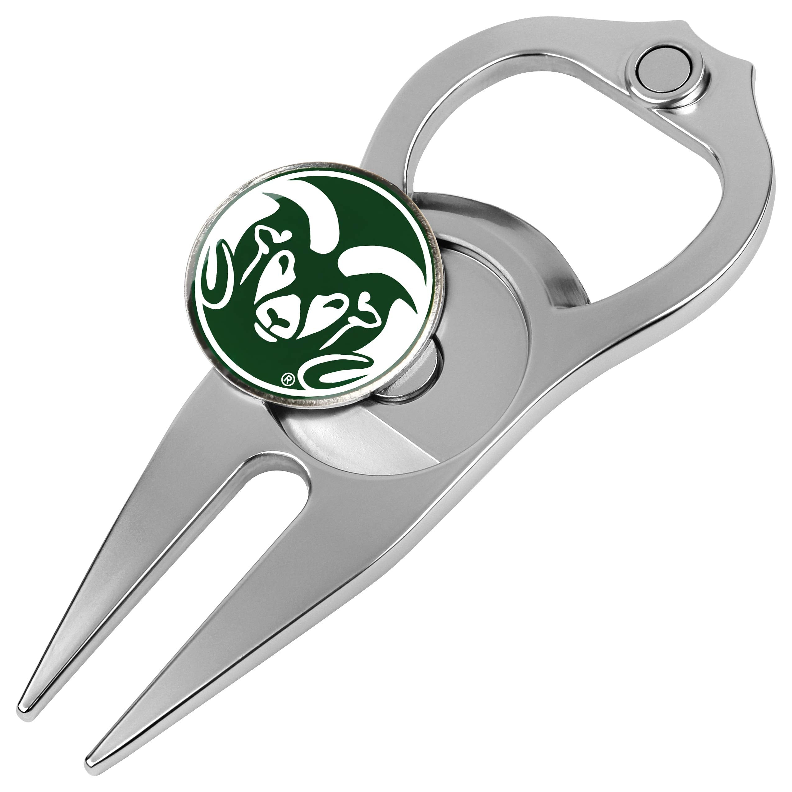 Linkswalker Colorado State Rams - Golf Hat Trick Divot Repair Tool With Magnetic Golf Ball Marker