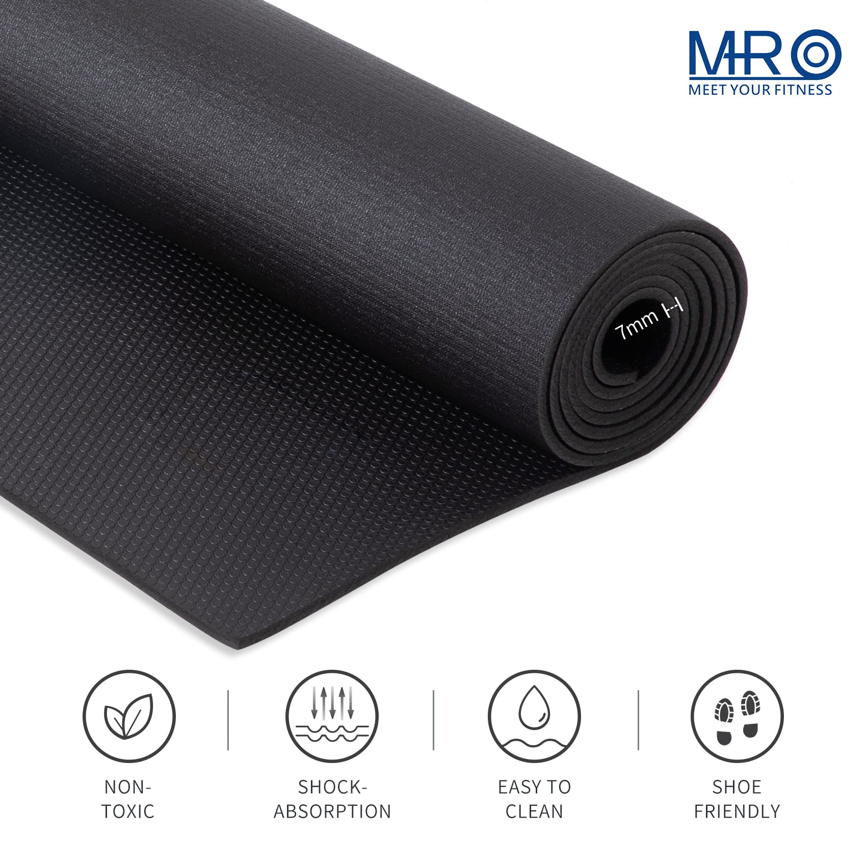 Extra Large Exercise Mat 9 X 6 X 7Mm, High-Density Workout Mats For Home Gym Flooring, Non-Slip, Extra Thick Durable Cardio Mat,