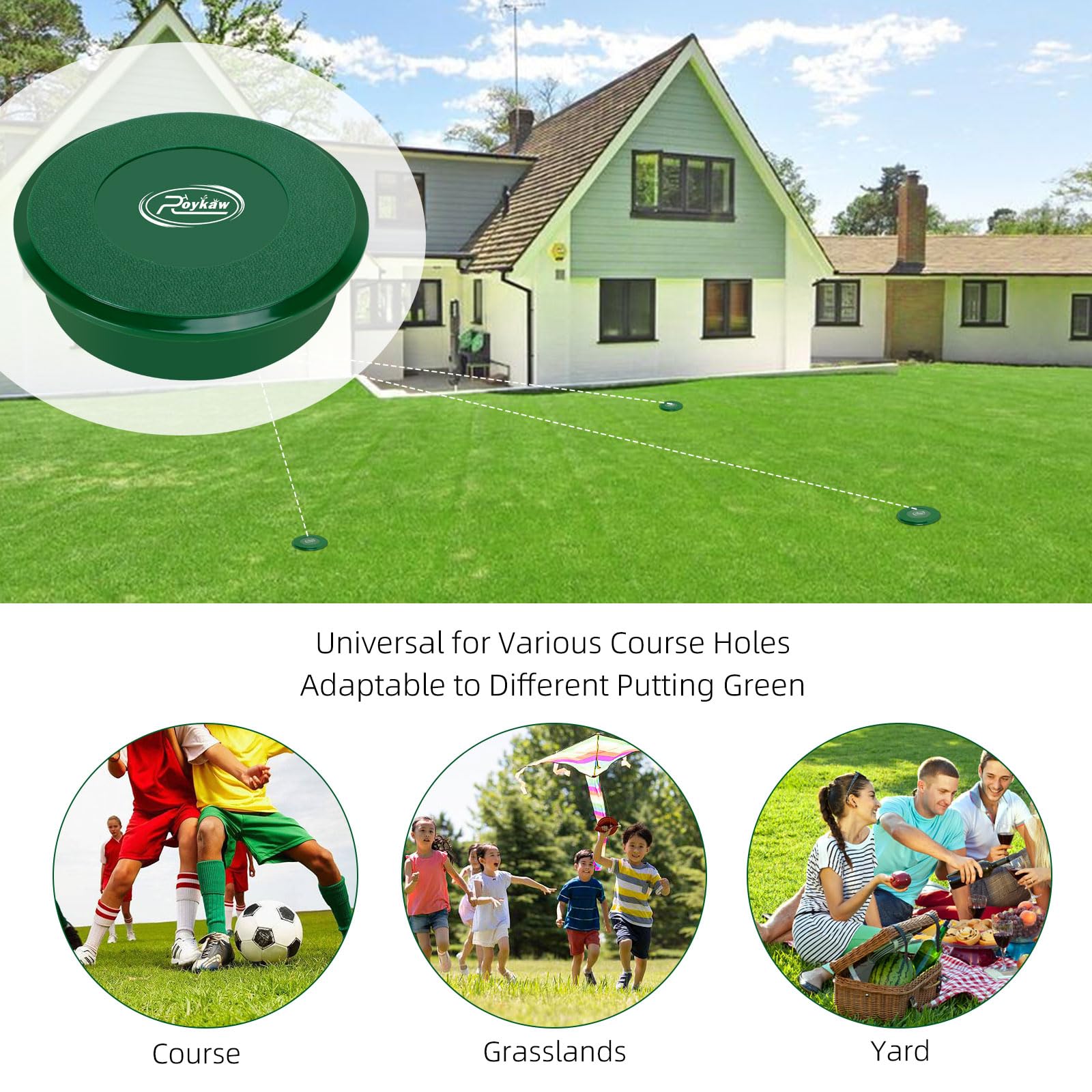 Roykaw Golf Cup Cover, Golf Putting Green Hole Covers For Golf Course Hole/Golf Practice Training Aids Holes, Abs Golf Hole Cove
