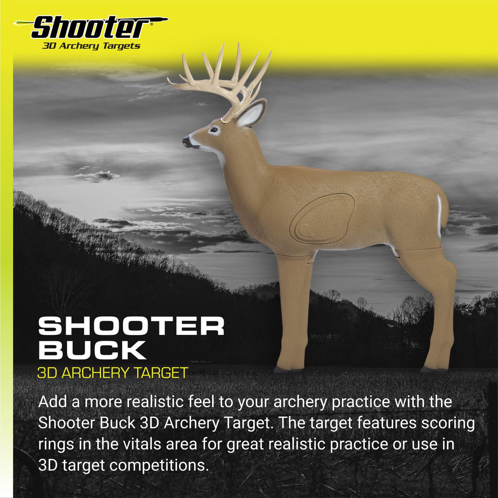 SHOOTER Buck 3D Deer Archery Target with Replaceable Core, Brown