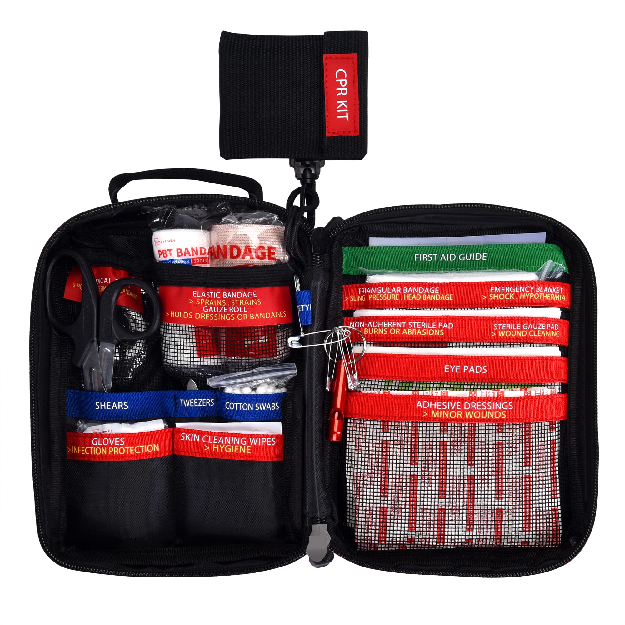 Small First Aid Kits,Travel First Aid Kit With Labelled Compartments Molle System Compact Medical Kit For Car, Hiking, Backpacki