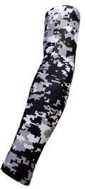 New! Moisture Wicking Compression Arm Sleeve (Black Digital Camo, Small)