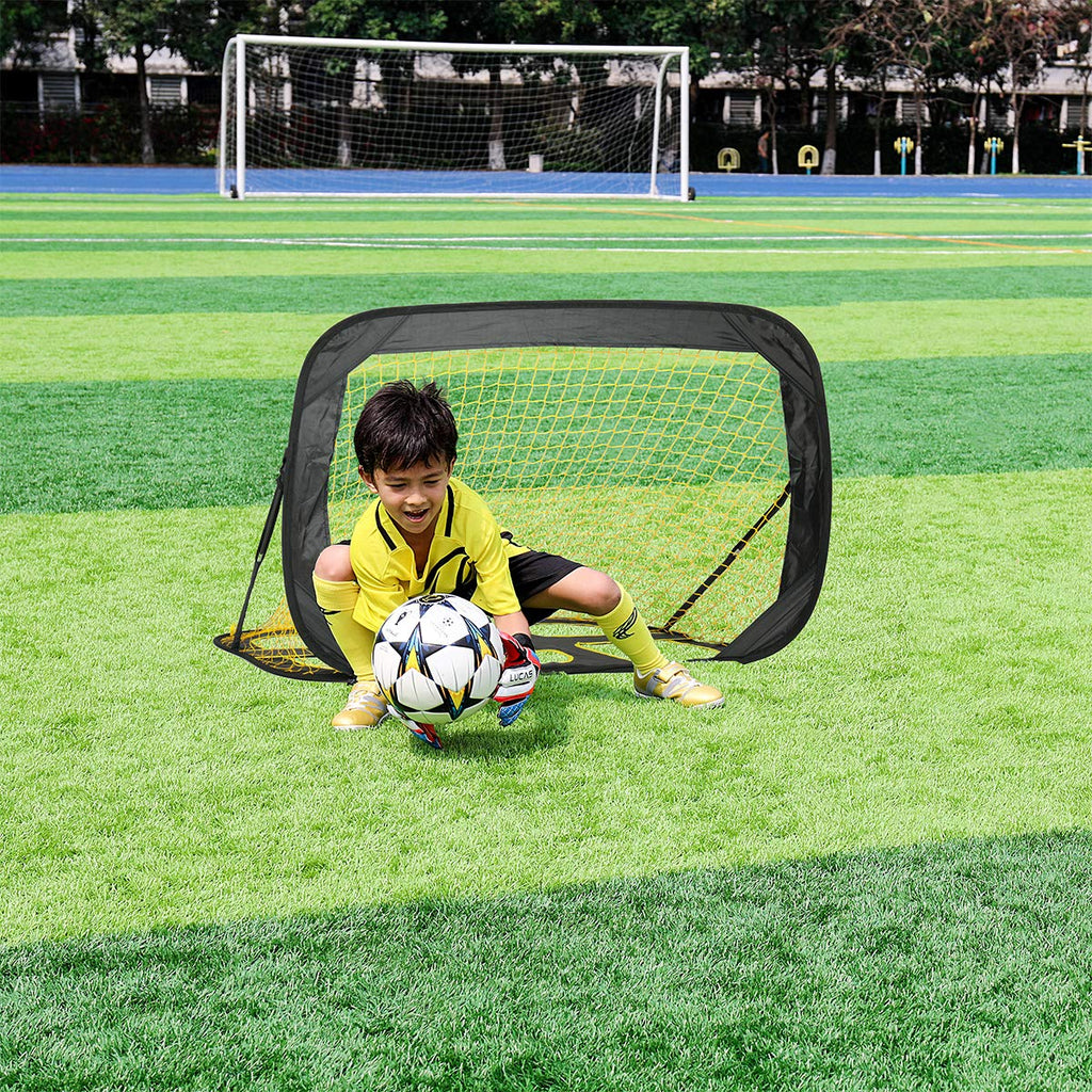 Podiumax 2 In 1 Pop Up Kids Soccer Goal - Indoor/Outdoor Soccer Target Net For Improving Passing And Shooting Accuracy | Portabl