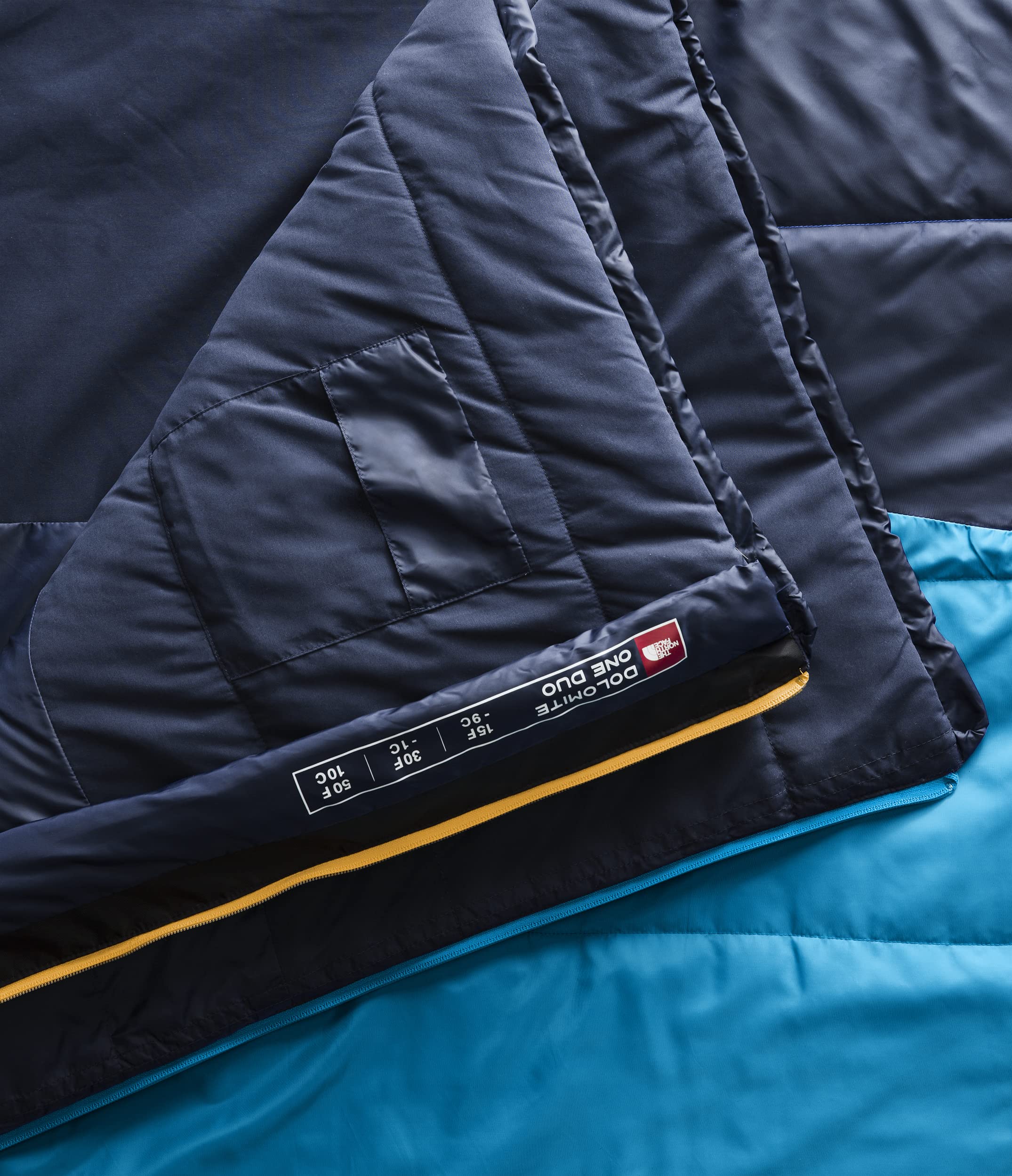 The North Face Dolomite One 15F / -9C, 3-in-1 Insulated Sleeping Bag for 2 People | Water Repellent, Rectangular Shape, Fleece L
