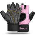 Ihuan Breathable Gloves With Wrist Support For Men And Women | Enhance Palm Protection | Extra Grip For Fitness, Weight Lifting,