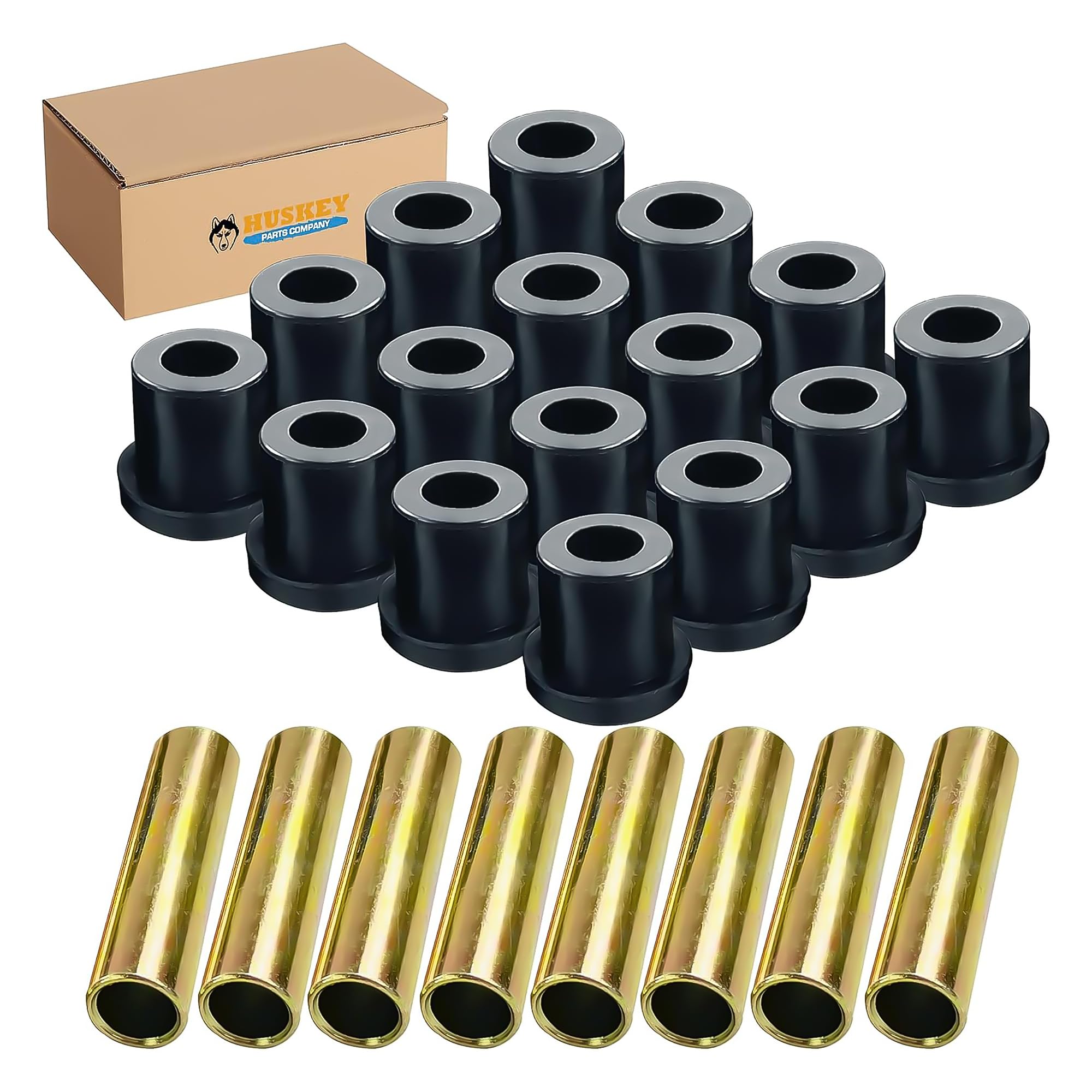Huskey Club Car Ds Golf Cart Front & Rear Leaf Spring Bushing Kit For 1981-Up Models, Replaces Oem Sleeve Part No#: 1012303 And