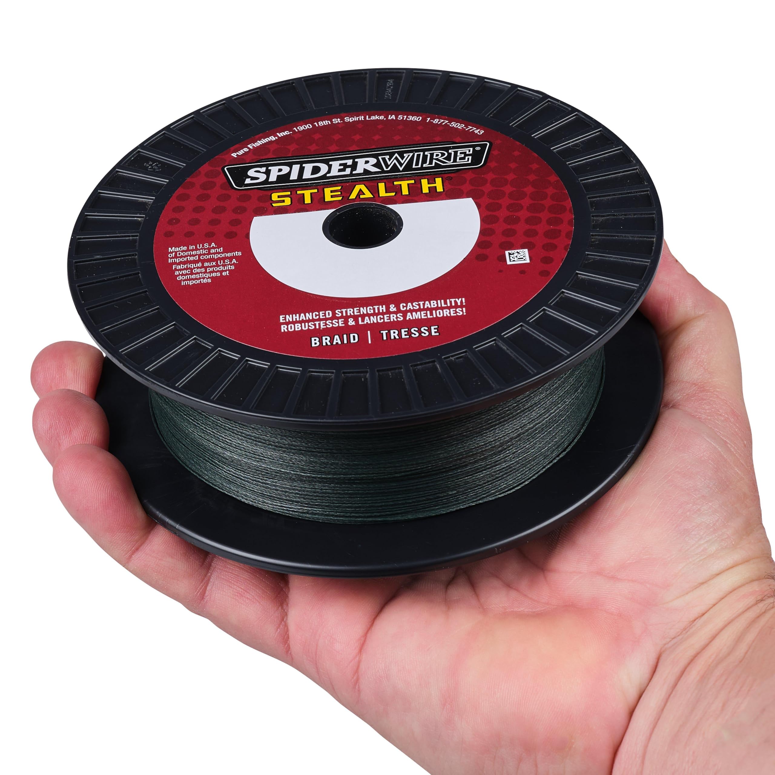 Spiderwire Stealth Superline, Moss Green, 100Lb | 45.3Kg, 500Yd | 457M Braided Fishing Line, Suitable For Freshwater And Saltwat