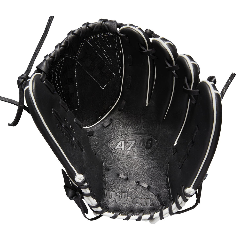 Wilson 2022 A700 12.5'' Fastpitch Outfield Glove - Left Hand Throw, Black/White