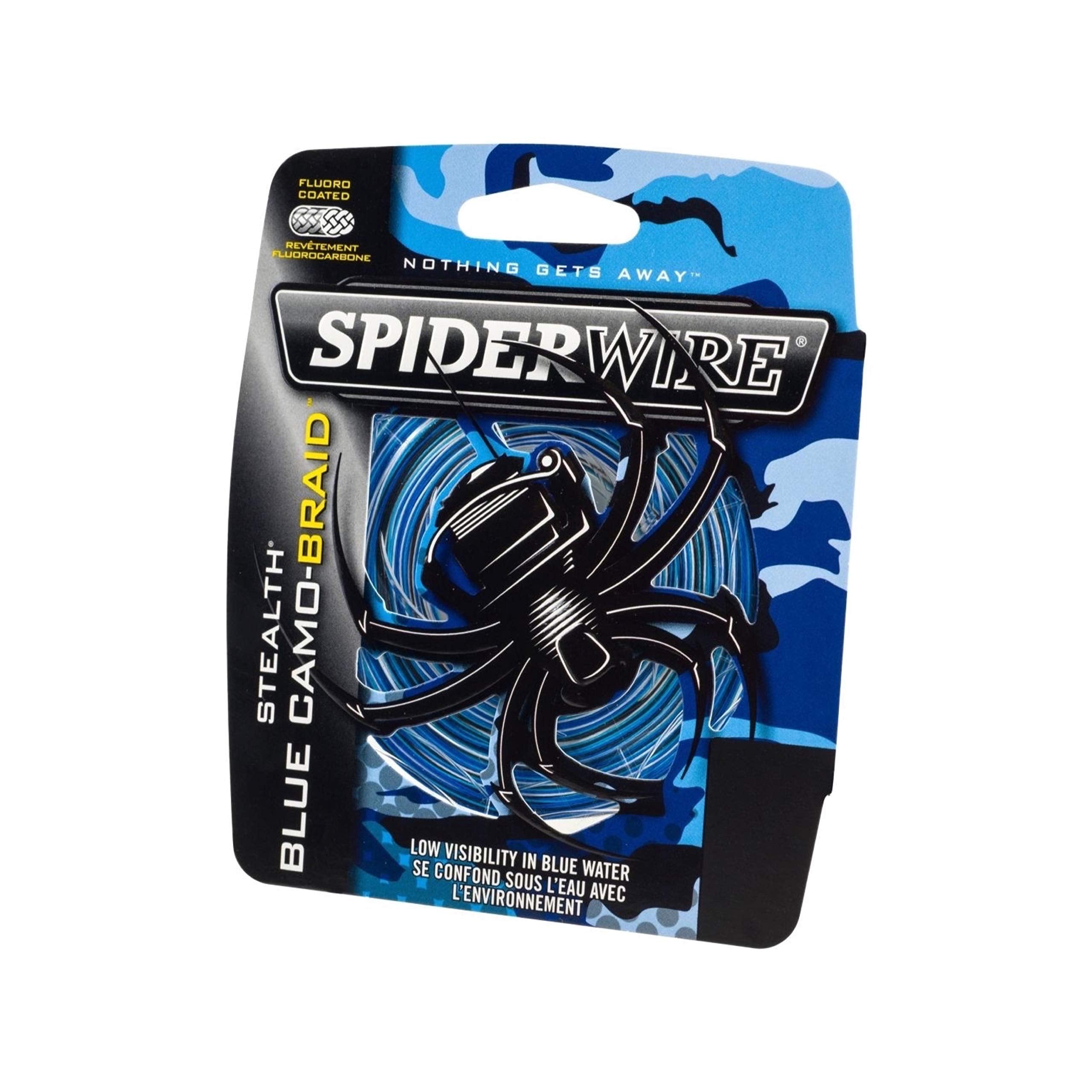 Spiderwire Stealth Superline, Blue Camo, 80Lb | 36.2Kg, 500Yd | 457M Braided Fishing Line, Suitable For Saltwater And Freshwater