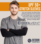 Outdooressentials Uv Sun Protection Compression Arm Sleeves - Tattoo Cover Up - Cooling Athletic Sports Sleeve For Football