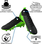 Vizari Santos Adult FG Mid Cut Soccer Shoes – Black/Green