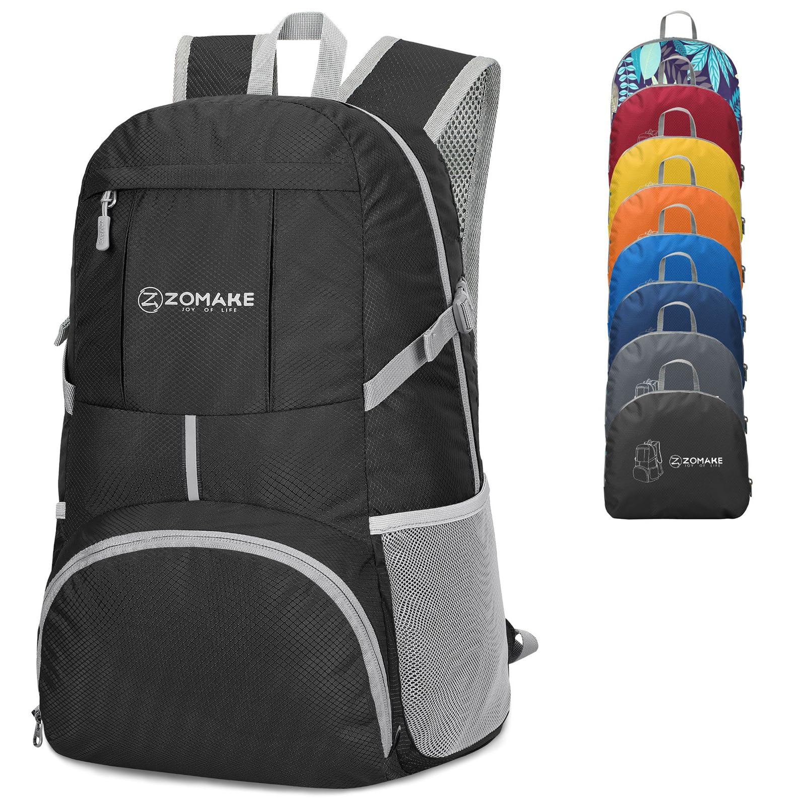ZOMAKE Lightweight Packable Backpack 35L, Light Foldable Backpacks Water Resistant Collapsible Hiking Bag, Compact Folding Day P