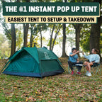 Reactive Outdoor Tent - 3 Second Tent - 3 Sec Instant Pop Up - Easy And Quick Setup Camping - 1 Person Setup Waterproof Double L