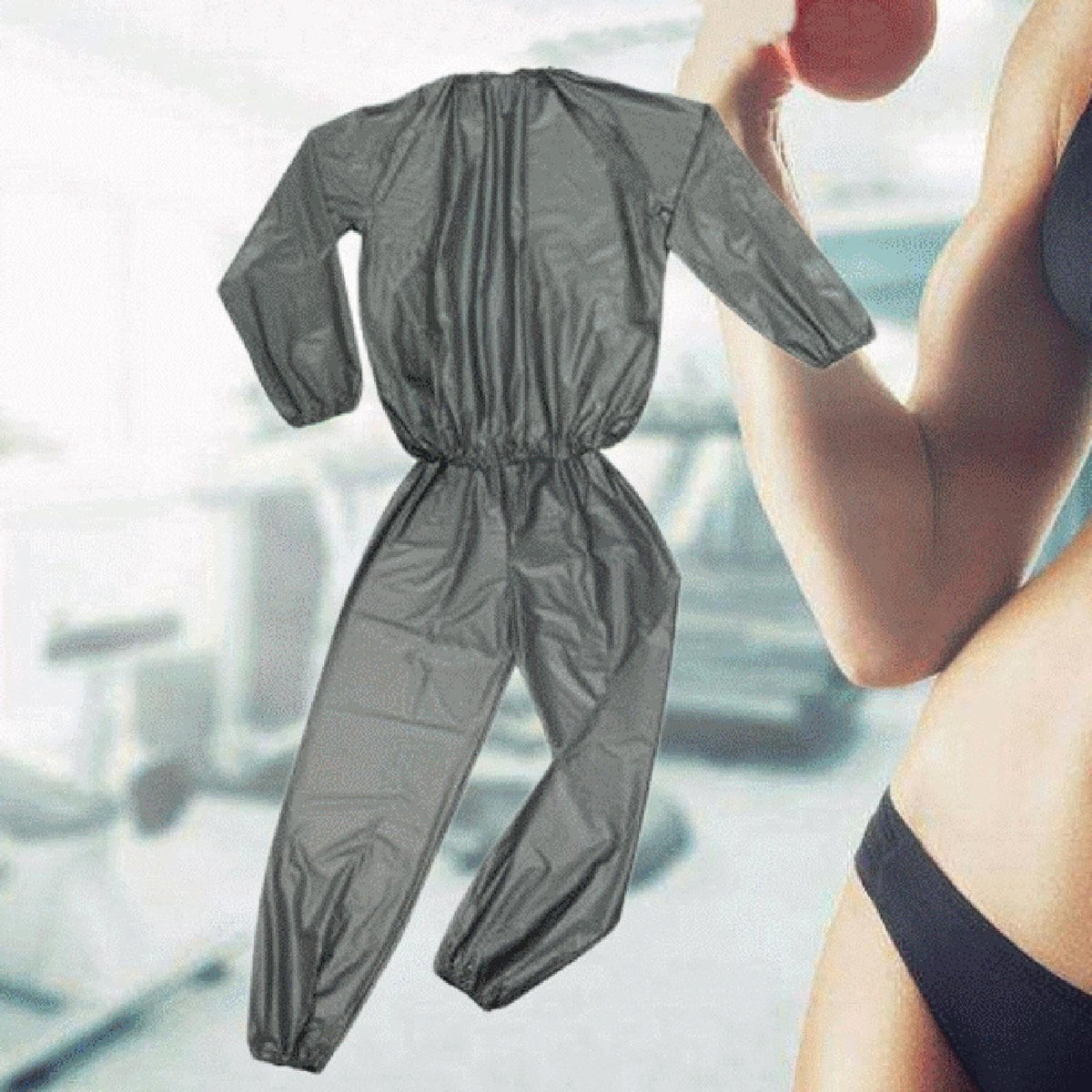 Snappsy Workout Suit Top Pants Exercise Cardio Tear Resistant Home Sauna Sweat Suits Xxl