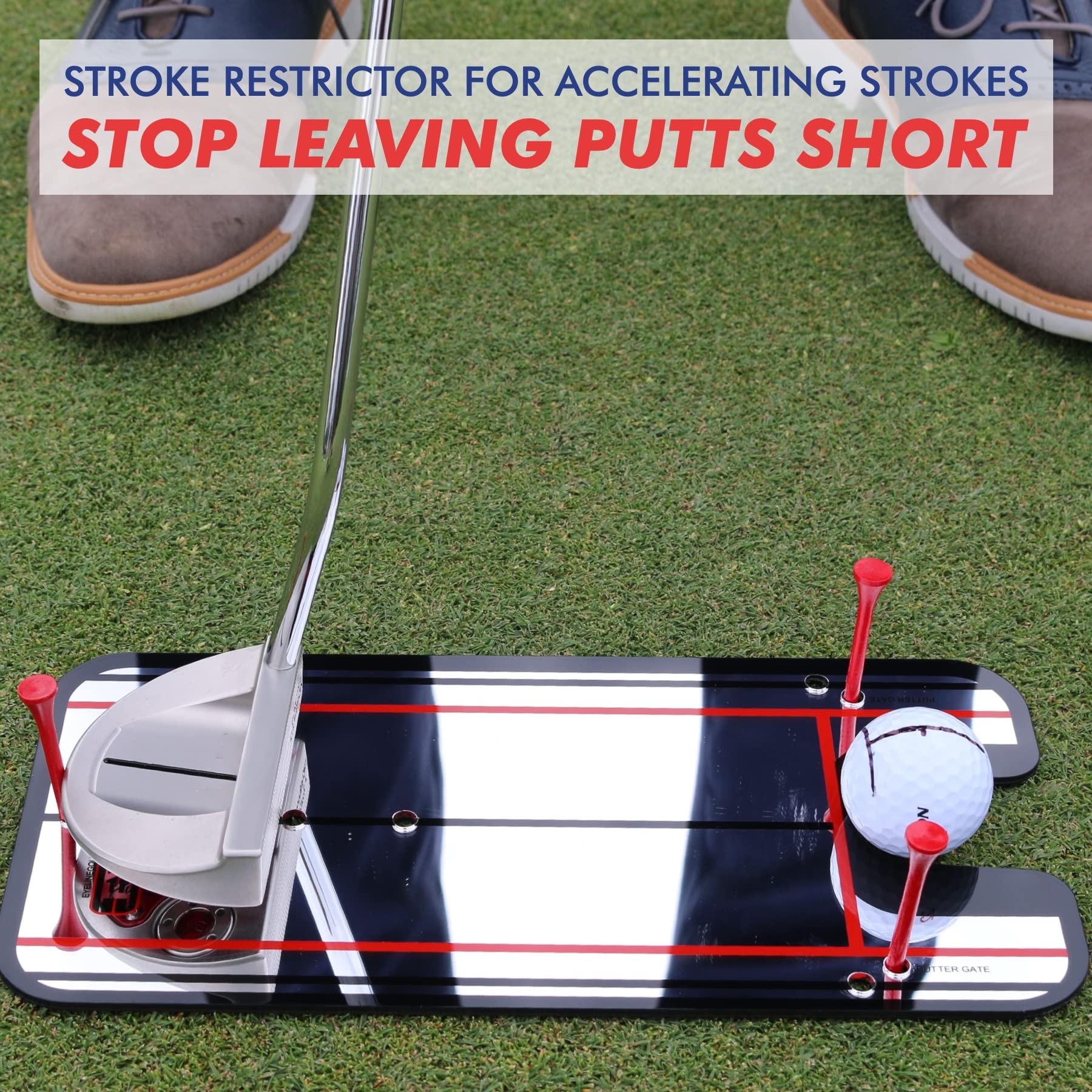 Eyeline Golf Putting Alignment Mirror, Portable Practice Putting Trainer Aid, As Seen On Pga Tour, Made In Usa, Use Outdoors Or