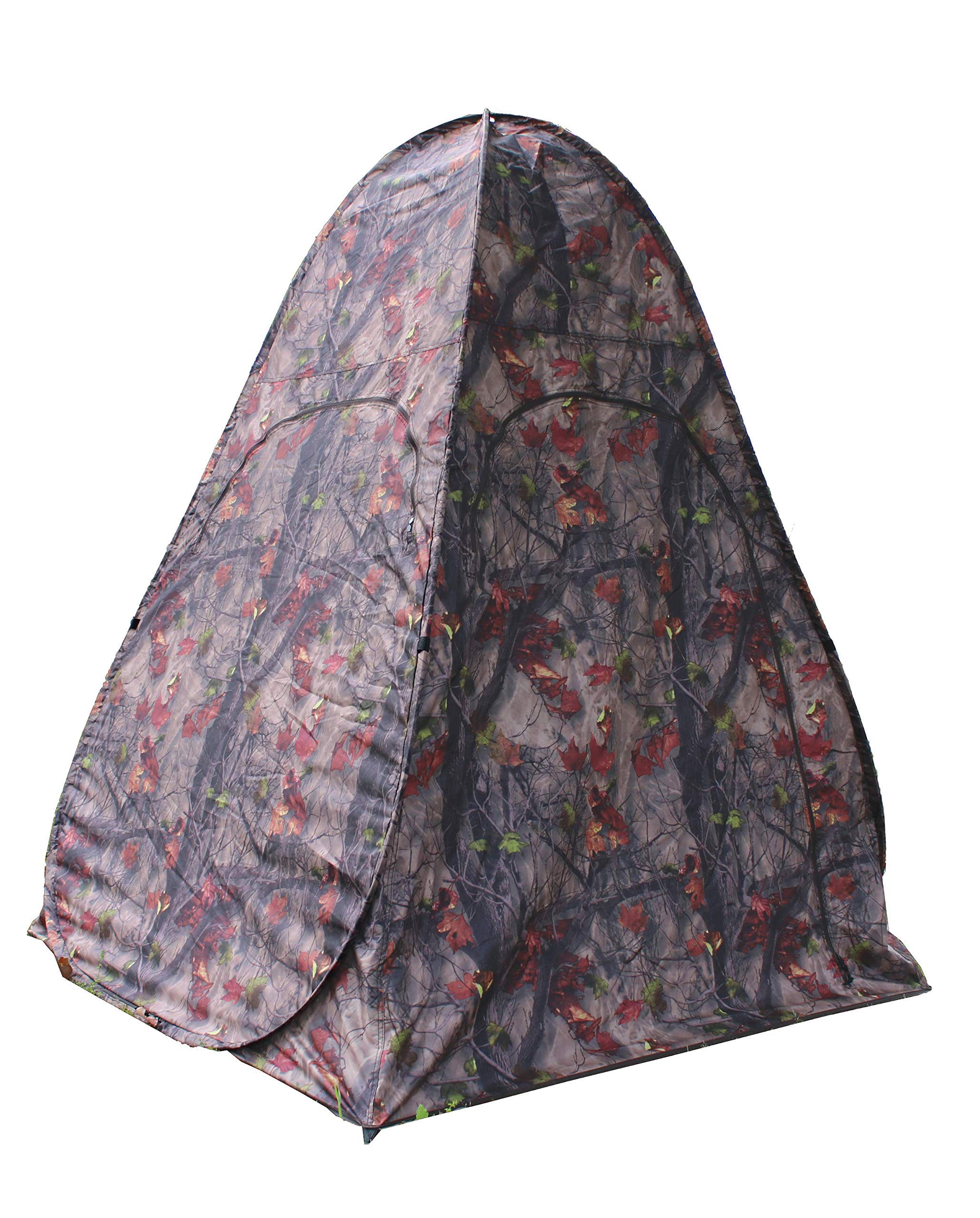 Hme Spring Steel 100 Ground Blind- Two Person, Blacked Out Interior, 4 Window Opening