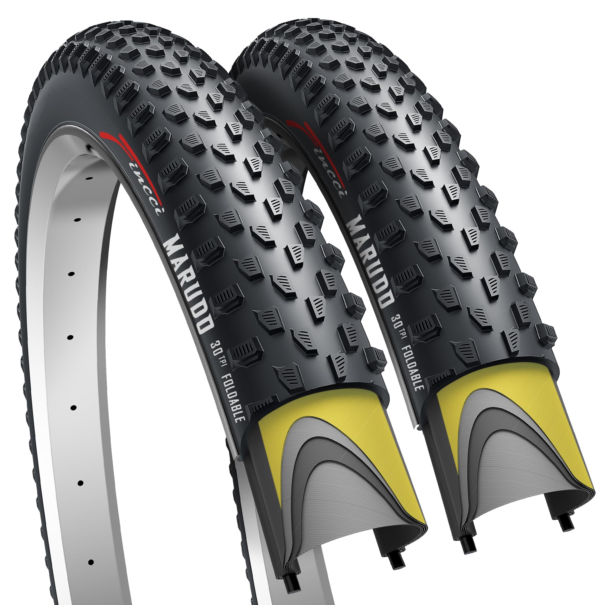 Fincci Marudo Pair 29 X 210 Inch Bike Tire 52-622 Foldable Tires With 1Mm Anti Puncture Proof Protection For Mtb Mountain Gravel