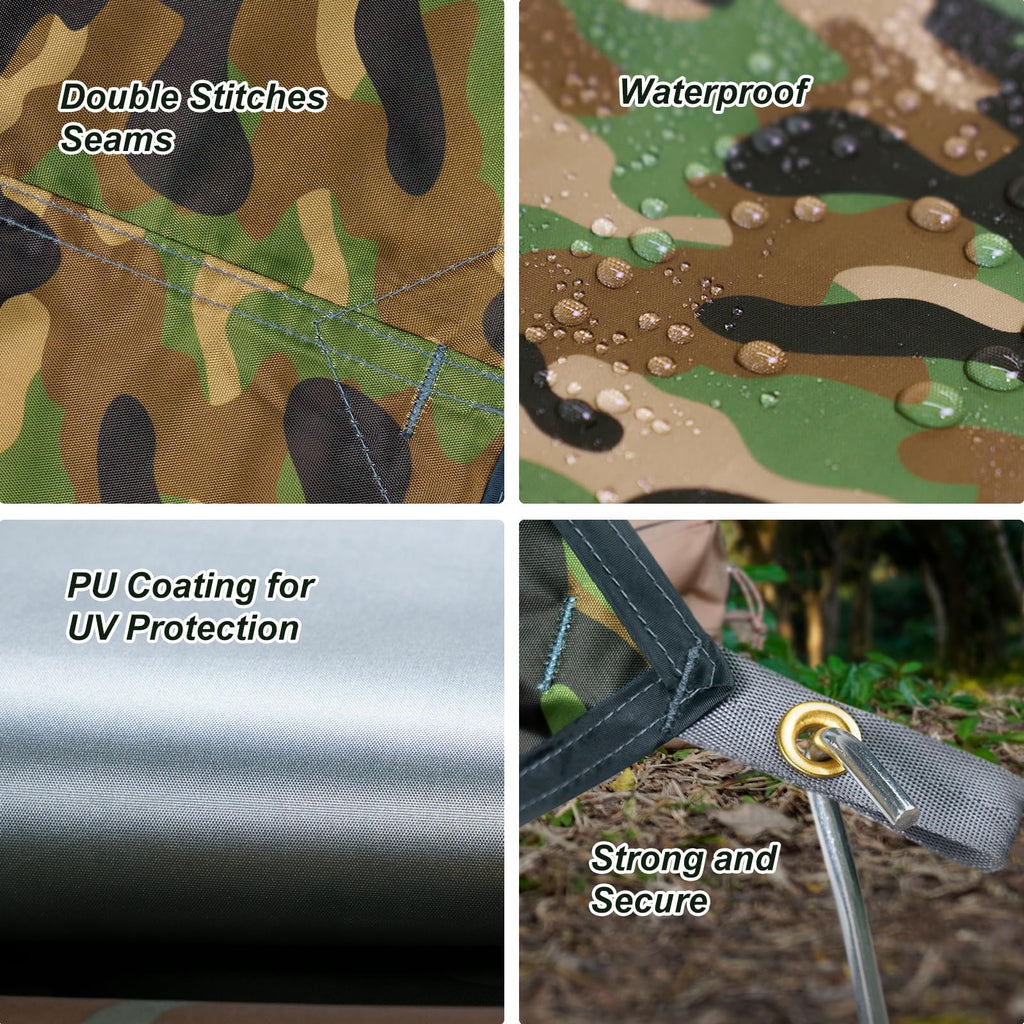 Unigear Hammock Rain Fly, 16.4/14.4/13/10Ft Camping Tarp, Uv Protection & Waterproof & Lightweight For Camping, Backpacking And